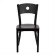 Flash Furniture Hercules Circle Back Metal Dining Chair in Mahogany