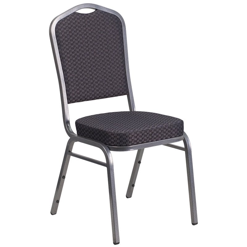 Flash Furniture Hercules Stacking Banquet Stacking Chair in Black