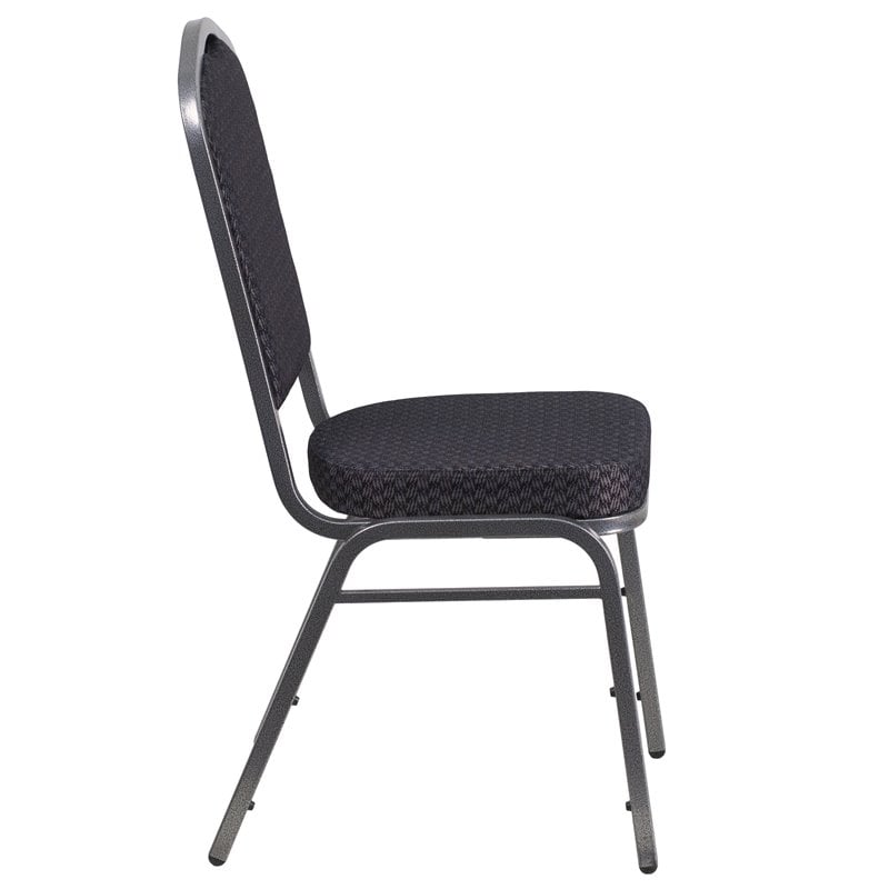 Flash Furniture Hercules Stacking Banquet Stacking Chair in Black