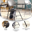 Flash Furniture Premium Steel Folding Chair with Left Hand Tablet Arm