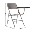 Flash Furniture Premium Steel Folding Chair with Left Hand Tablet Arm