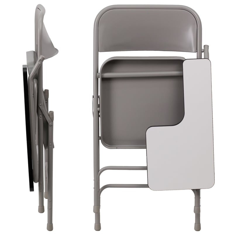 Flash Furniture Premium Steel Folding Chair with Left Hand Tablet Arm