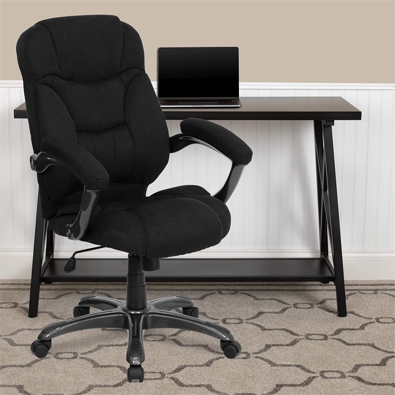 Flash Furniture High Back Upholstered Office Chair in Black