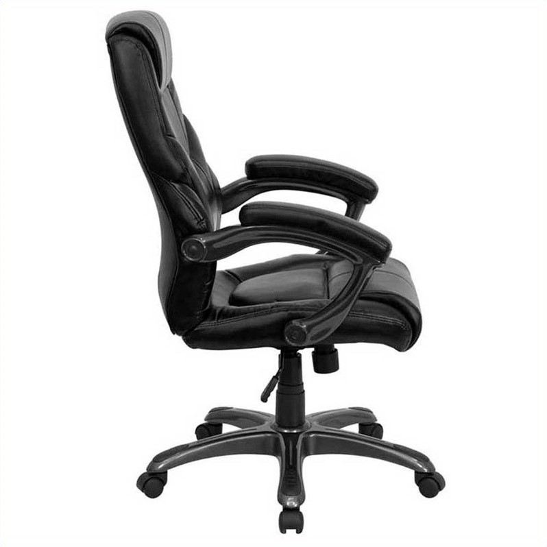 Flash Furniture High Back Overstuffed Executive Office Chair in Black