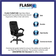 Flash Furniture High Back Overstuffed Executive Office Chair in Black