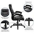 Flash Furniture High Back Overstuffed Executive Office Chair in Black