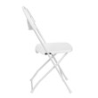 Flash Furniture Hercules Plastic Fan Back Folding Chair in White