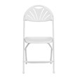 Flash Furniture Hercules Plastic Fan Back Folding Chair in White
