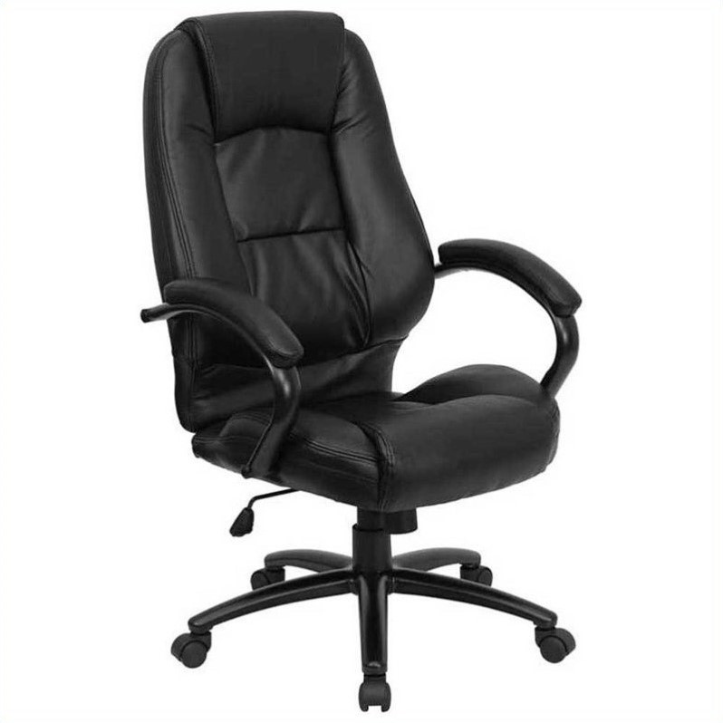 High Back Leather Executive Office Chair In Black Go 710 Bk Gg High Back Leather Executive Office Chair In Black