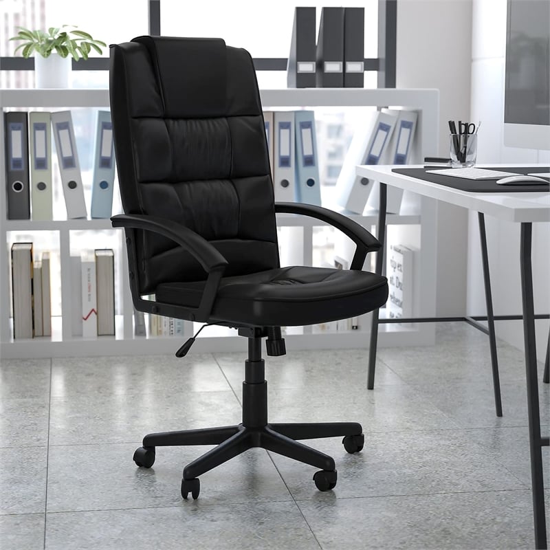 Flash Furniture Ergonomically Curved Office Chair in Black