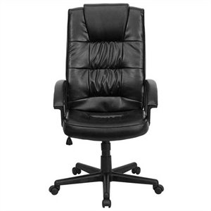 flash furniture ergonomically curved office chair in black