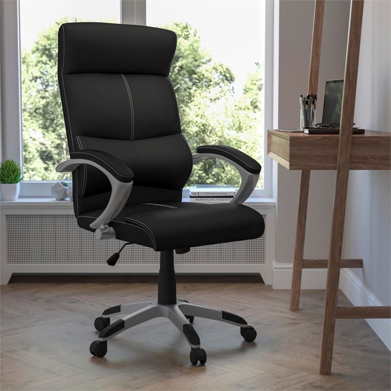 Flash Furniture High Back Executive Office Chair with Black Leather
