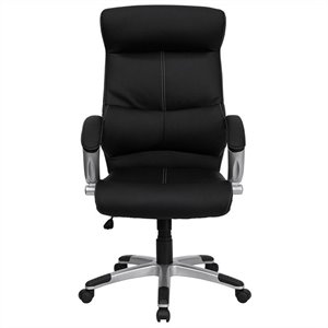flash furniture high back executive office chair with black leather