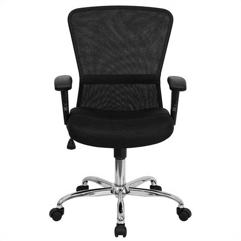 Flash Furniture Mid Back Mesh Computer Office Chair in Black