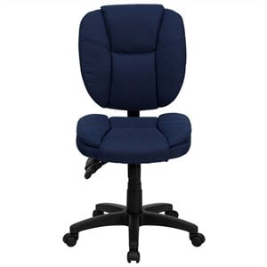 Flash Furniture Mid Back Ergonomic Office Swivel Chair in Navy Blue