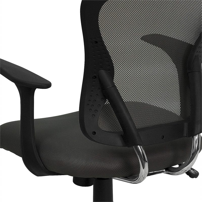 Flash Furniture Mid Back Mesh Office Chair in Dark Gray