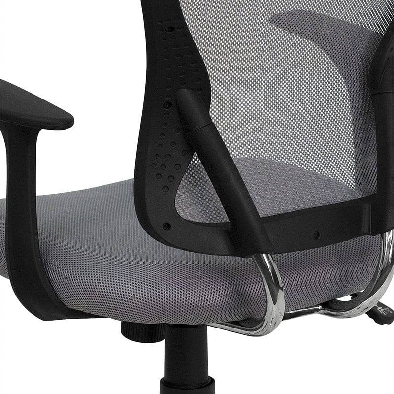 Flash Furniture Mid Back Mesh Office Chair in Gray