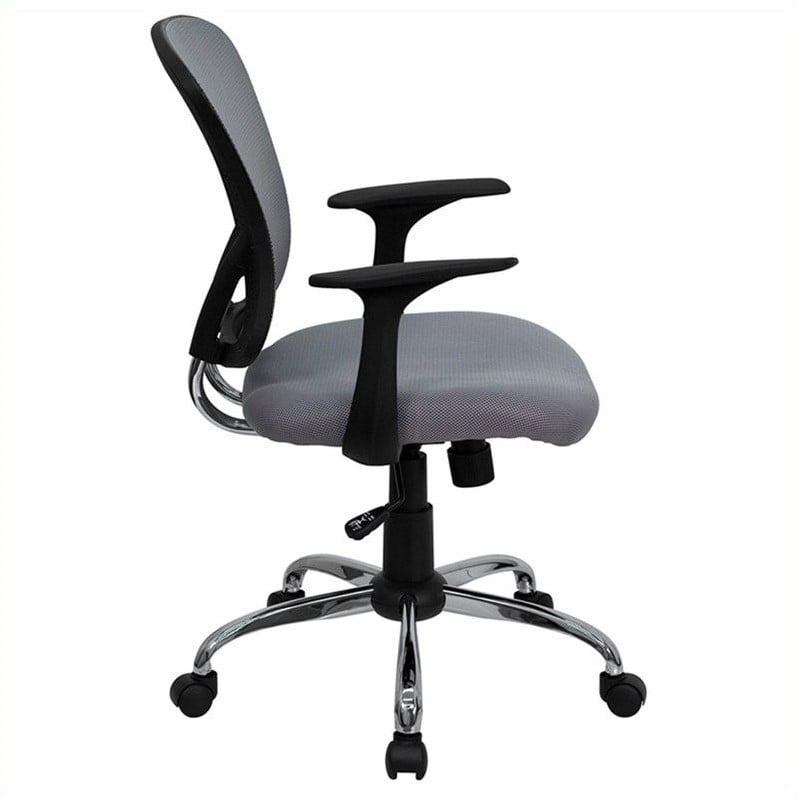 Flash Furniture Mid Back Mesh Office Chair in Gray