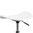 Flash Furniture Vibrant Chrome Adjustable Bar Stool in White