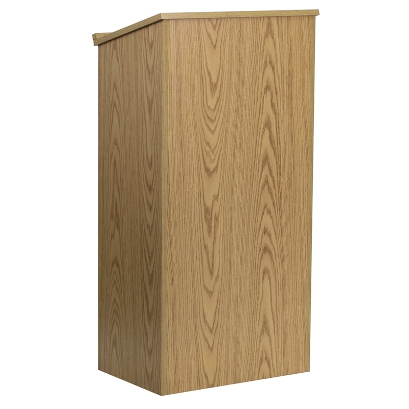 Flash Furniture Stand-Up Full Podium in Oak