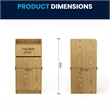 Flash Furniture Wood Tray Top Receptacle in Oak