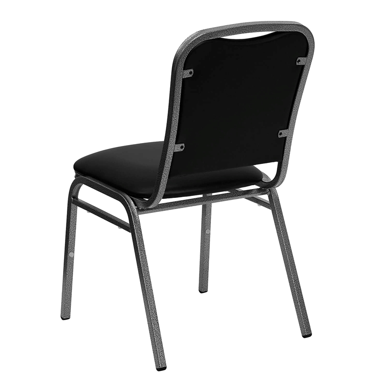 Flash Furniture Hercules Series Stacking Banquet Stacking Chair in Black