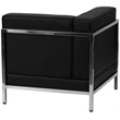 Flash Furniture Hercules Imagination Leather Tufted Left Corner Chair in Black
