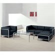 Flash Furniture Hercules Imagination Leather Tufted Left Corner Chair in Black