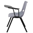 Flash Furniture Plastic Classroom Chair in Gray with Left Arm Tablet