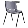 Flash Furniture Plastic Classroom Chair in Gray with Left Arm Tablet