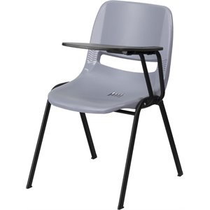 flash furniture contemporay plastic shell back classroom chair with left arm tablet