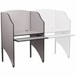 Flash Furniture Kevin Starter Study Carrel in Nebula Grey Finish