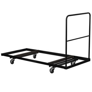 flash furniture folding table dolly in black