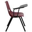 Flash Furniture Plastic Classroom Chair in Burgundy with Left Arm Tablet