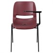 Flash Furniture Plastic Classroom Chair in Burgundy with Left Arm Tablet