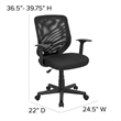 Flash Furniture Mid-Back Mesh Office Chair in Black