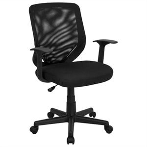 flash furniture mid-back mesh office chair in black
