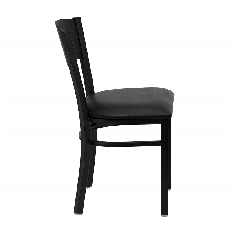 Flash Furniture Hercules Circle Back Metal Dining Chair in Black