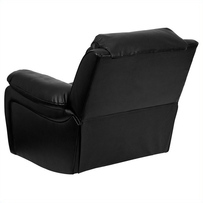Flash Furniture Leather Rocker Recliner in Black