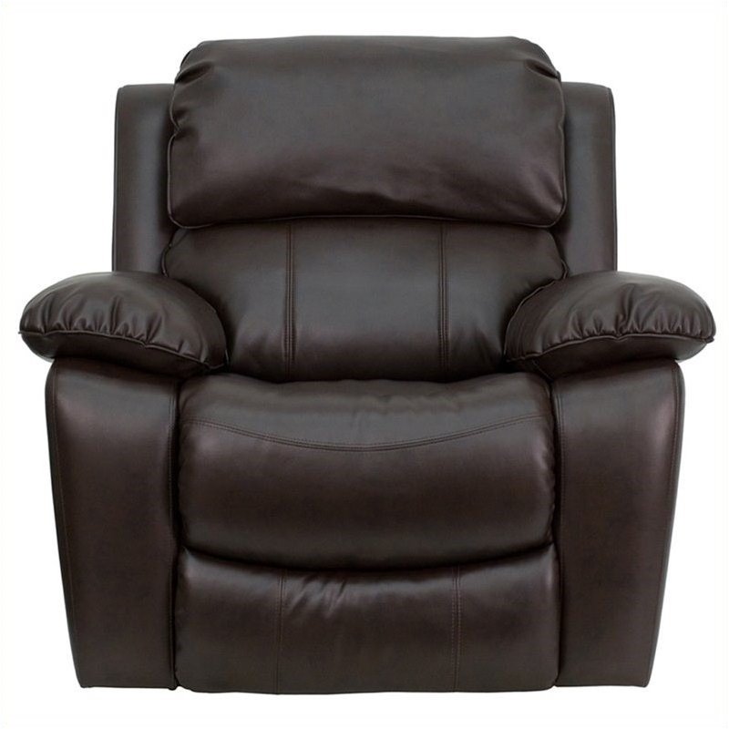 flash furniture leather rocker recliner brown