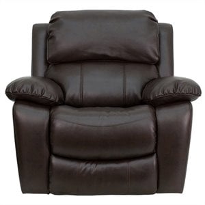 flash furniture contemporary leather bustle back rocker recliner