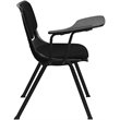 Flash Furniture Padded Plastic Classroom Chair in Black with Right Arm Tablet