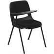 Flash Furniture Padded Plastic Classroom Chair in Black with Right Arm Tablet