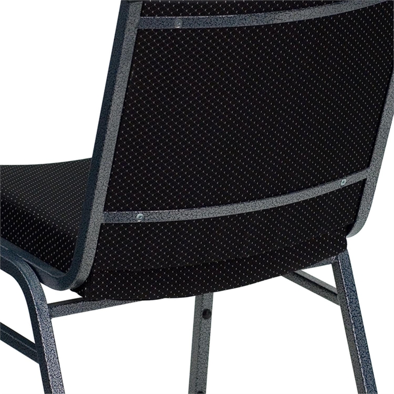Flash Furniture Hercules Upholstered Stacking Chair in Black