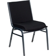 Flash Furniture Hercules Upholstered Stacking Chair in Black