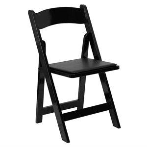 flash furniture hercules series wood folding chair in black