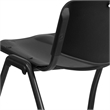 Flash Furniture Hercules Plastic Contoured Back Stacking Chair in Black