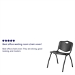 Flash Furniture Hercules Plastic Contoured Back Stacking Chair in Black