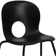 Flash Furniture Hercules Plastic Designer Back Stacking Chair in Black