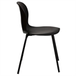 Flash Furniture Hercules Plastic Designer Back Stacking Chair in Black